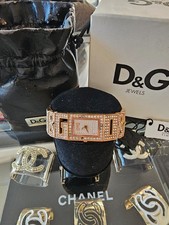Dolce & Gabbana Ladies Dress Watch DW0288 Rose Gold Crystal Watch (GOLD FACE)