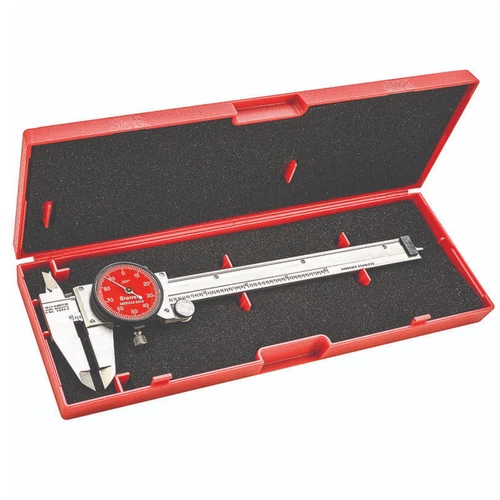 Starrett R120A-6 Dial Caliper, Stainless Steel, Red Face, 0-6" Range IN STOCK