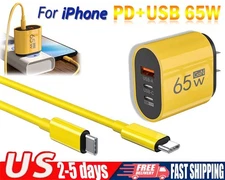 65W Fast Charging Block Type C Wall Charger For iPhone 17 Air 16 15 14 Pro Max