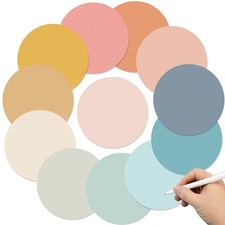 Lincia 24 Pack Erase Dots Circles Colorful 10.5 Inch Removable Vinyl Spot Dry...