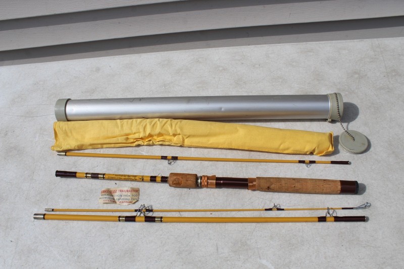 Eagle Claw Trailmaster 7 1/2' Spin/Fly Fishing Rod #TRRR249 Aluminum Case NO RES