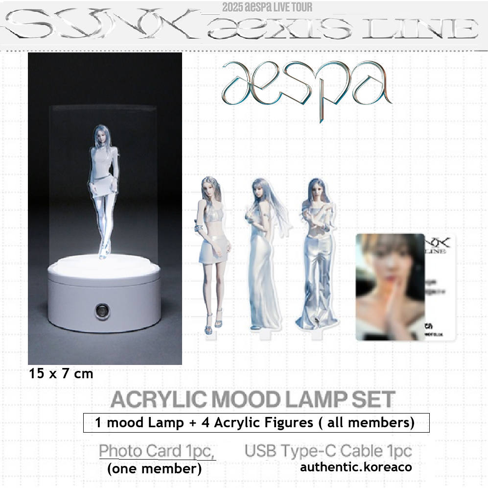aespa Mood Light Lamp & 4 Figures Parts+ 1 Photocard USB -FINAL