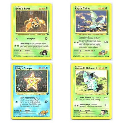 4 Card Pokemon TCG Lot - Gym Challenge