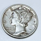 1942 10C Mercury Dime - 90% Silver - Circulated Coin  #5519