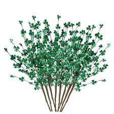 8 Pcs St Patricks Day Decorations, 28  Tall Artificial Shamrock Picks 8 PCS