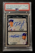 2016 Topps Museum Collection Archival Duel Auto Kris Bryant/Kyle Schwarber PSA 9