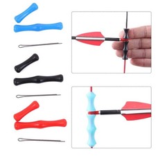 Bow cord silicone finger BowString finger guard protecto blue black wax saer
