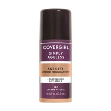 CoverGirl Simply Ageless Age Defy Liquid Foundation, 120 Creamy Natural