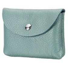 Leather Coin Purse Small Coin Pouch Pocket Pouch Change Purse Wallet Light Blue,