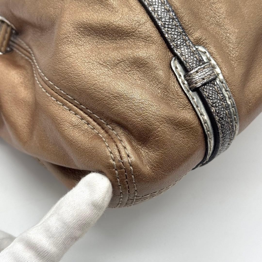 Excellent Condition Coach Legacy Handbag Metallic Bronze thumbnail 9