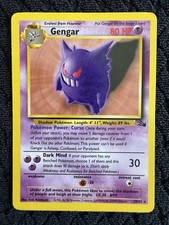 Pok mon TCG Gengar Fossil Set Rare 20/62 Vintage WoTC