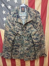 Medium Regular USMC US Marine Woodland MARPAT Combat Top Shirt Cammies Camo F170