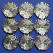 2017 Sir Isaac Newton 50p Coin Fifty Pence (Uncirculated From Sealed Bag)