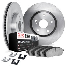 Genuine  DFC Brake Rotor with 5000 Brake Pads and Hardware Kit 6512-51002