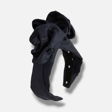 Lele Sadoughi Women's Blue Crawford Moire Ruffled Headband One Size