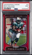 2009 BOWMAN CHROME RED REFRACTOR #63 RICKY WILLIAMS 2/5 PSA 9