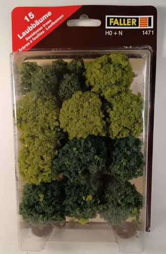 Faller H0 + N - 15 arbres à feuilles - Neuf/OVP - 1471 | Zustand: Neuf