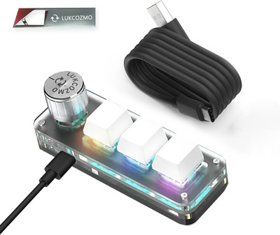 Macro Pad Macropad Macro Programmable Keypad Custom 3-Key Mini Mechanical Gaming