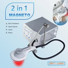2 in 1 PMST LASER EMTT Magnetic Therapy Physio Pain Relief Massage PEMF Machine