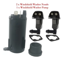2 x Windshield Washer Nozzle Front L/R + 1 x Washer Pump Honda Civic 98-00
