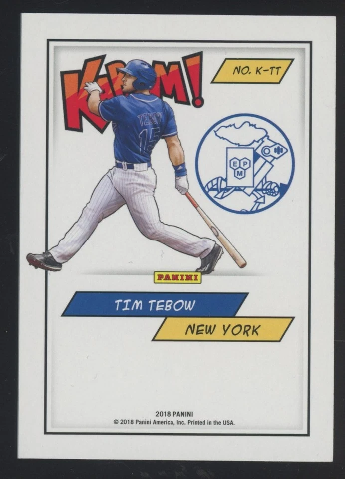 2018 Panini KABOOM! #K-TT Tim Tebow New York SSP Case Hit - Image 2 of 2