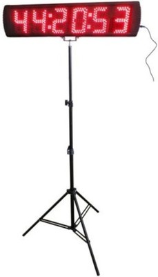 Portable 5'' High 6 Digits LED Race Clock with Tripod for Running Events, Countd