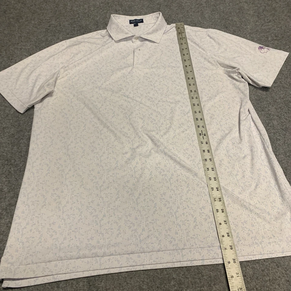Peter Millar Crown Crafted Golf Polo Mens Size XL Performance Shirt AOP All Over - Image 3 of 4