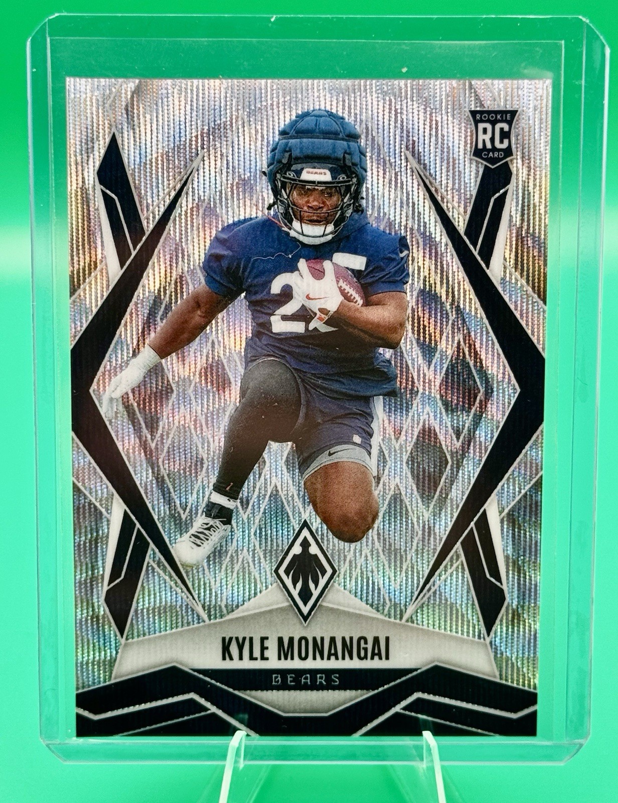 2025 Panini Phoenix Kyle Monangai Wave Prizm /199 RC #249 Bears
