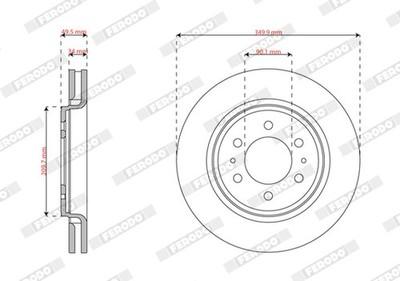 FERODO DDF2363C-1 Bremsscheibe für FORD USA