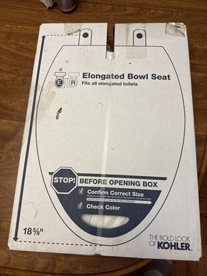 Kohler Elongated Toilet Bowl Seat R20110-0 Grip New in Box 18-5/8'' x 14-3/16''
