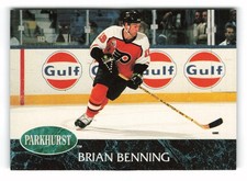 1992-93 Parkhurst Brian Benning #125 Philadelphia Flyers