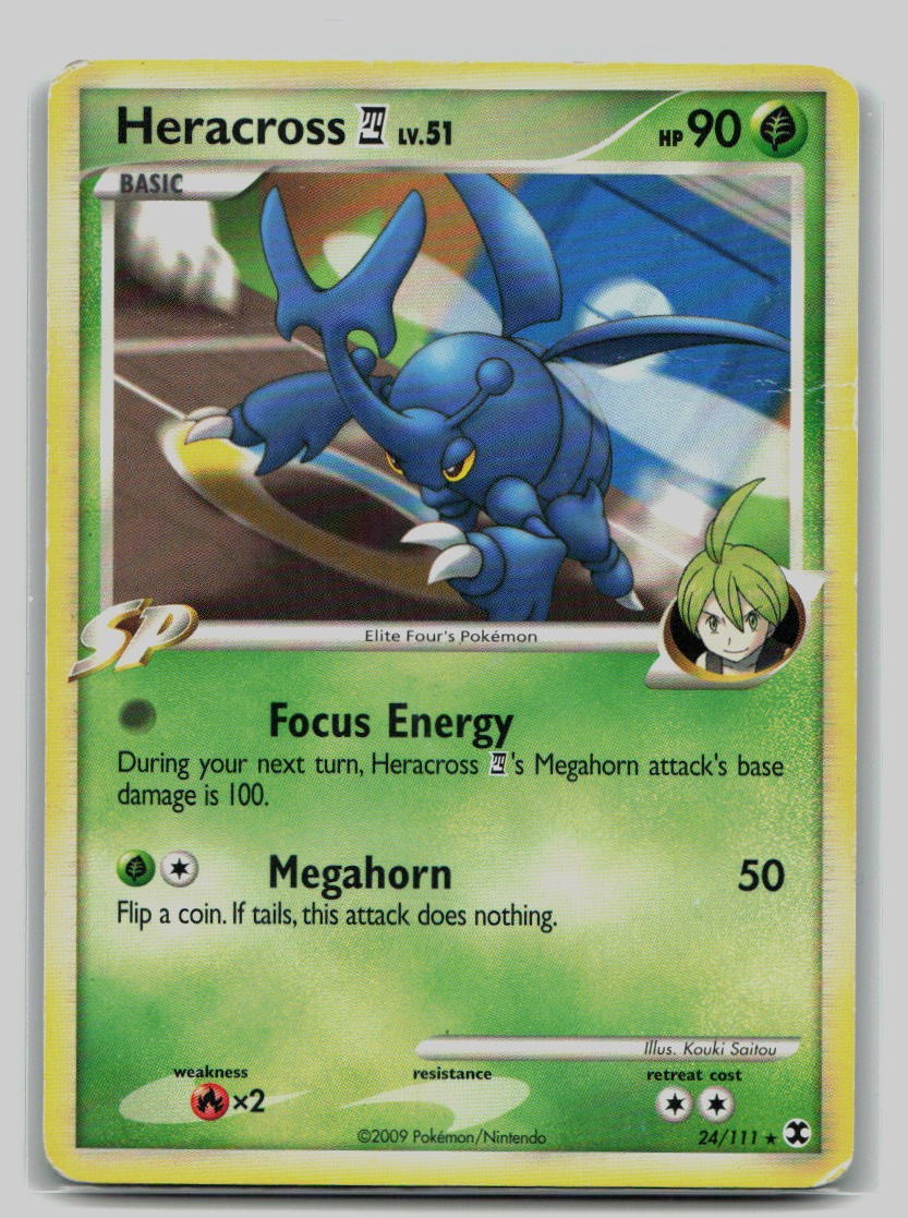 Pokemon TCG Heracross E4 24/111 Rising Rivals LP