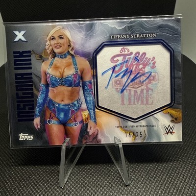 2025 Topps Exalted WWE Tiffany Stratton Insignia Ink Blue #INI-TSN Auto /25