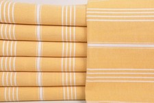 Basiclayersca Mustard Monaco Turkish Towel 40 Inch by 70 Inch Eco Friendly Quick