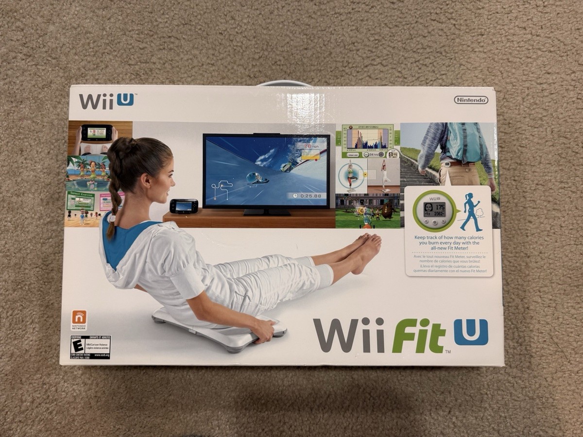 Nintendo Wii Fit U Bundle Wireless Balance Board & Fit Meter for
