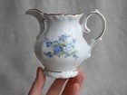 Vintage Winterling Creamer Jug, Finest Bavarian China, Gold Rim, Forget-Me-Not