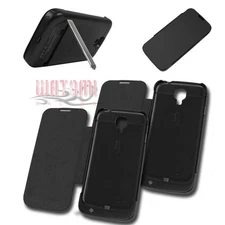 2X 3500MAH EXTERNAL BACKUP BATTERY POWER BANK CASE COVER BLACK FOR GALAXY S4