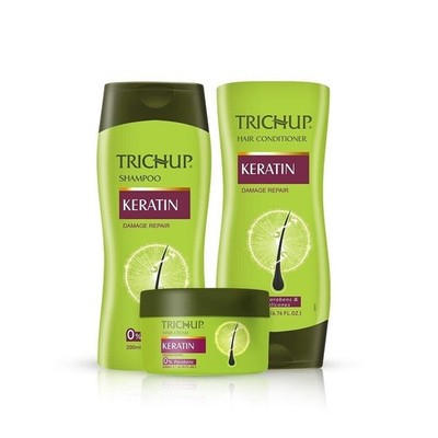 2 X 200 ml Trichup Keratin Kit (Shampoo, Conditioner & Hair Cream