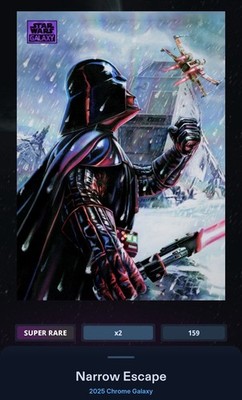 Narrow Escape - Purple Refractor 1500cc Star Wars Card Trader Galaxy Chrome 2025