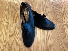 Monarca Men&rsquo;s Black Leather Lace-Up Dance Shoes Size 12