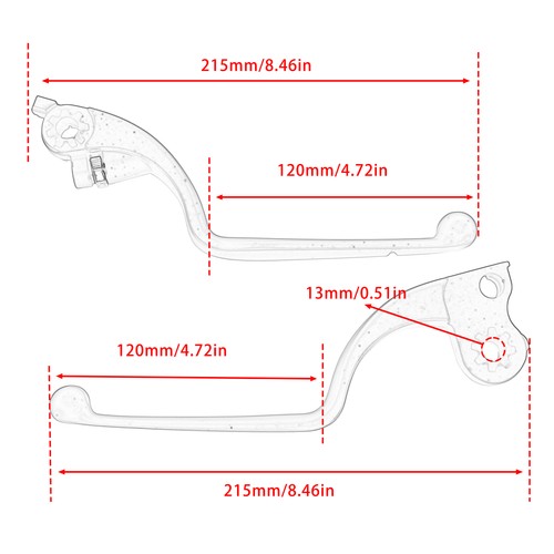 Clutch Brake Levers For INDIAN Chief Classic Vintage Roadmaster Dark Horse 14-17 - Picture 2 of 12