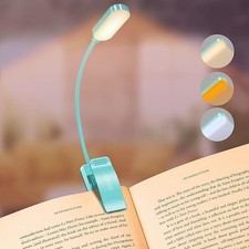 16 LED Rechargeable Book Light For Reading In Bed - Eye Caring 3 Color Flexible