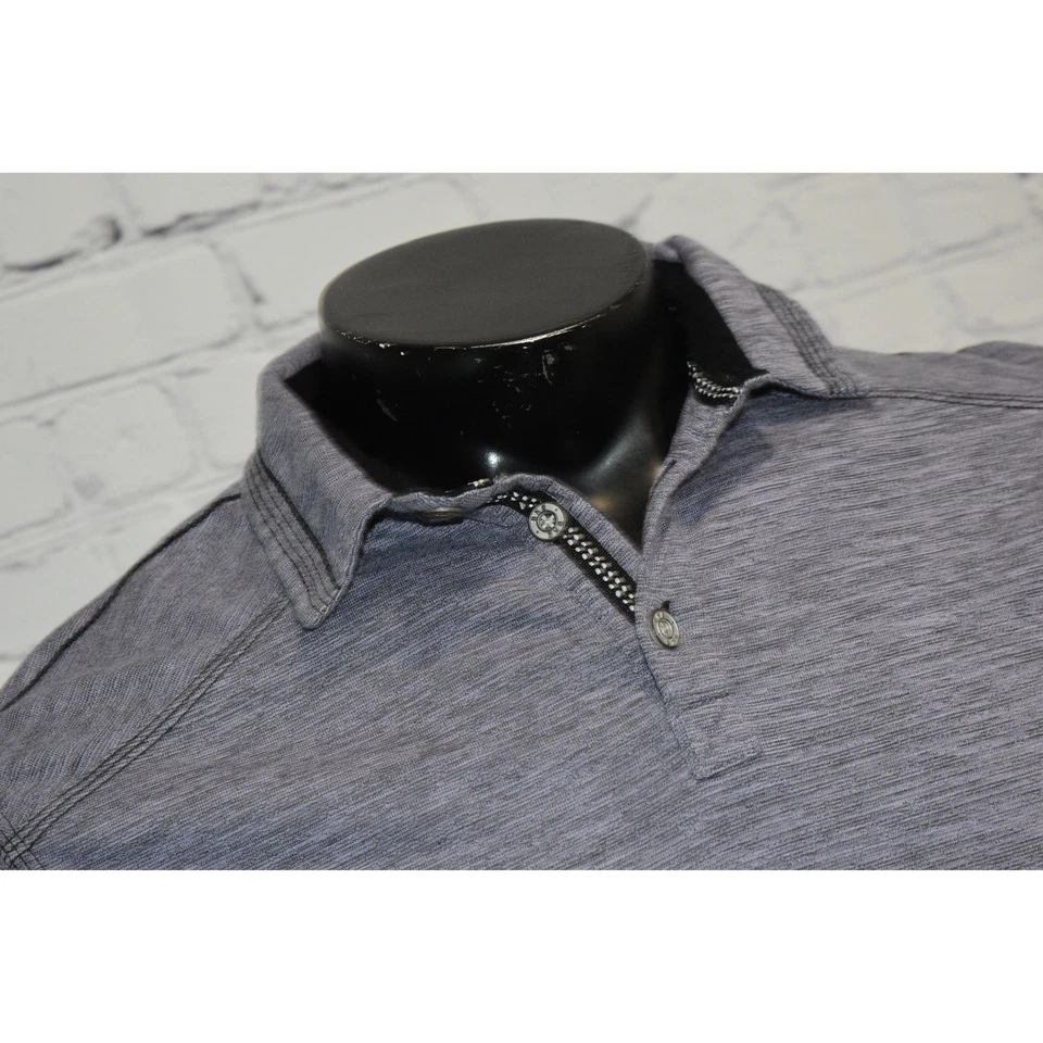 Camisa polo de golf BKE con hebilla para hombre talla mediana músculo ajuste atlético púrpura Foto 2 de 4