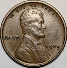 1909 vdb lincoln wheat cent penny 1c - combined shipping available