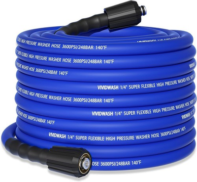 #ad 1 4quot; Super Flexible Pressure Washer Hose Pro 50FTM22 14 15mm Universal Press... $56.37