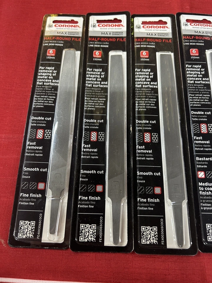 Corona Half-Round File - 6 Inch, Smooth Cut - Lot Of 5 - Image 2 of 4