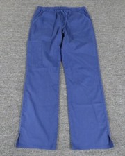 Cherokee Workwear Scrub Pants Womens Small Blue Drawstring Waist Pockets