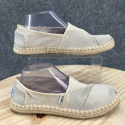 Toms Shoes Womens Espadrille Multicolor Suede Slip On Casual Comfort  450415