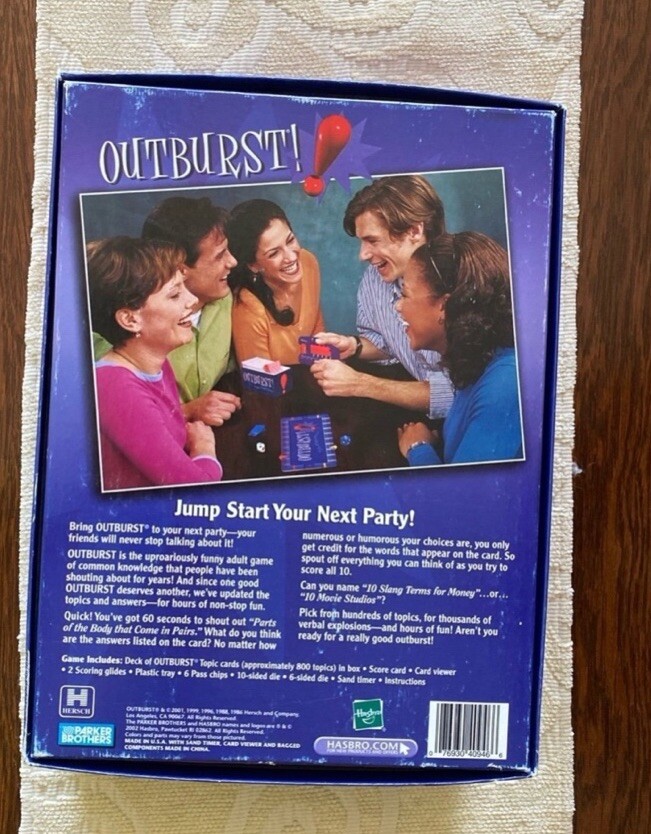 OUTBURST Board Game 15th Anniversary Edition - 2001