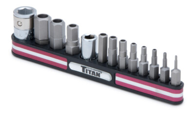 TAMページ Titan 16135 13-Piece Tamper Resistant SAE Hex Bit Set - Tamper